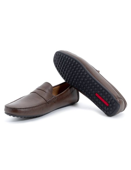 Mocassin de peau marron ELFAZ-MARRON