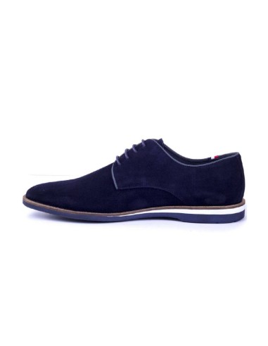 Blue suede derby