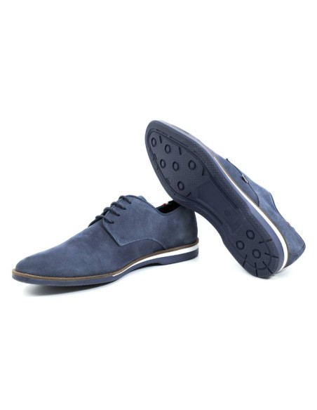 Blue suede derby