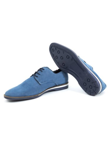 Blue suede derby