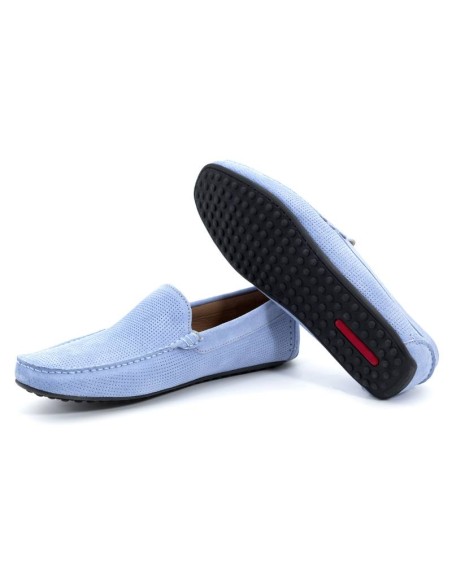 Mocassin suède bleu SEMILOR-AZUL