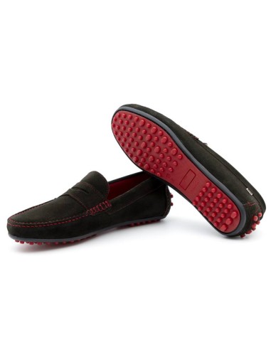 Mocassin suède vert SULPEN-PINO