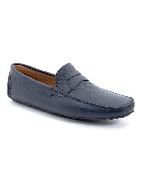 Mocassin de peau bleu ELFAZ-MARINO