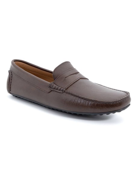 Mocassin de peau marron ELFAZ-MARRON