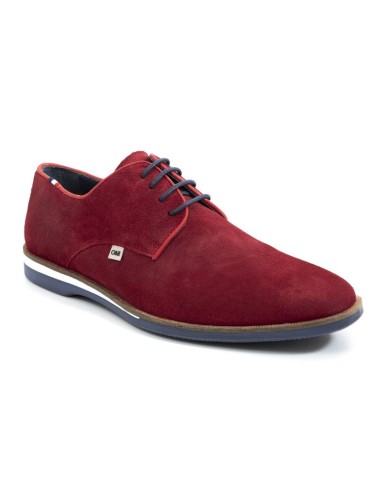 Red suede derby