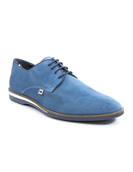 Blue suede derby