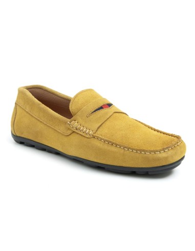 Moustache suede moccasin