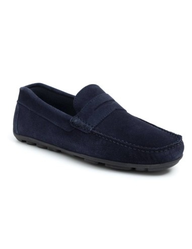 Blue suede moccasin