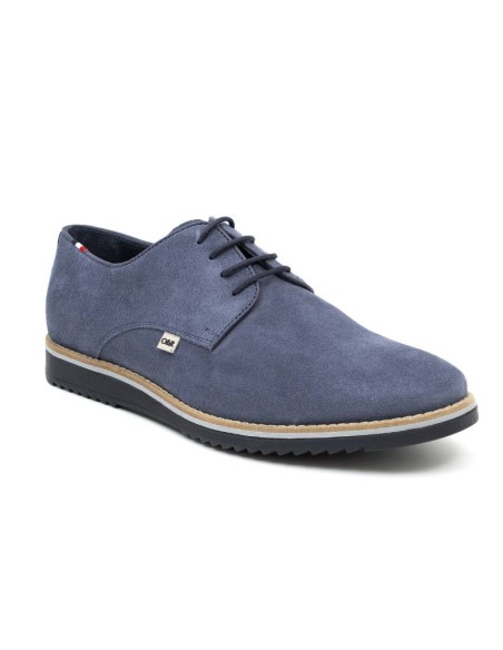 Blue suede derby