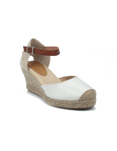 White leather espadrilles for women