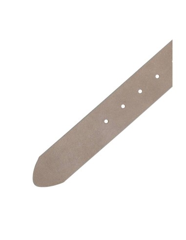 Beige leather women's belt
