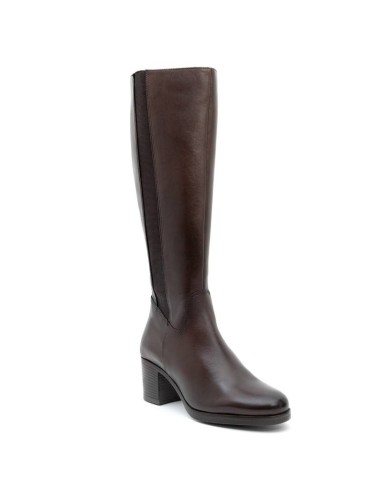 bottes femme de peau marron W-NADMEN-CAFE