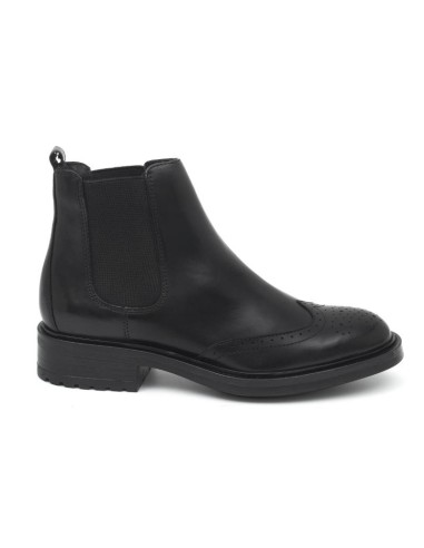 Black leather women's boots