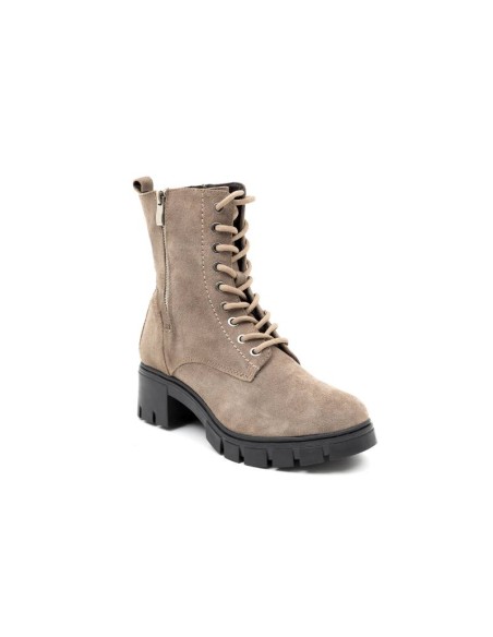 Botas de mujer de ante suaves al tacto color beige