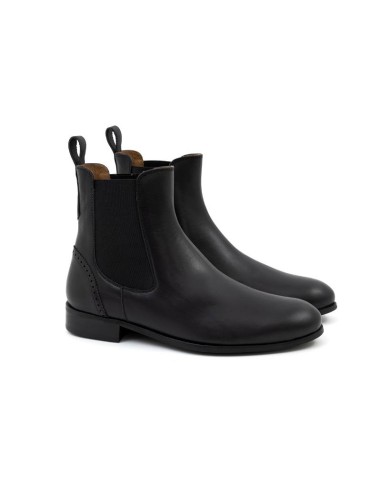 Botas de mujer de piel con hebilla color negro
