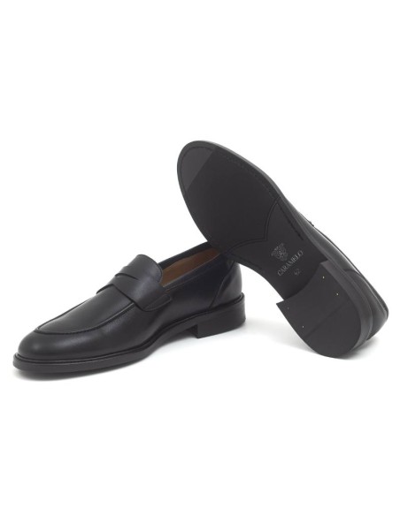Mocassin de peau le noir NALMOR-NEGRO