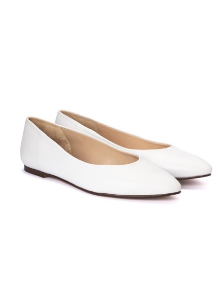 chaussures habillées femme de peau blanc W-ANNA-WHITE