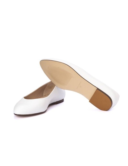 chaussures habillées femme de peau blanc W-ANNA-WHITE