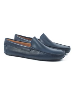 Mocassin de peau bleu ELISOL-NAVY