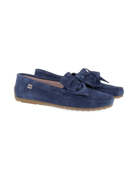 femmes mocassins suède bleu W-SELIA-INDIGO