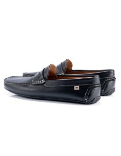 Black leather moccasin 2
