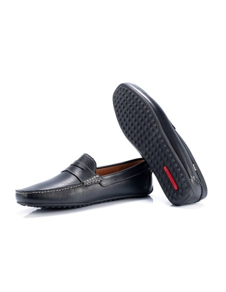 Mocassin de peau le noir BENKOR-NEGRO