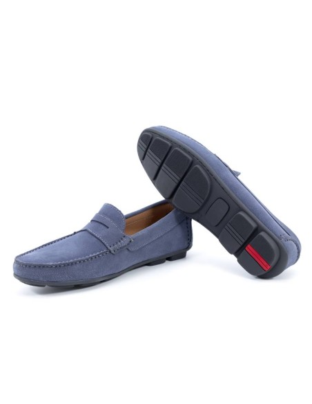 Mocassin suède bleu SODEL-JEANS