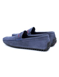 Mocassin suède bleu SAIMO-JEANS 2