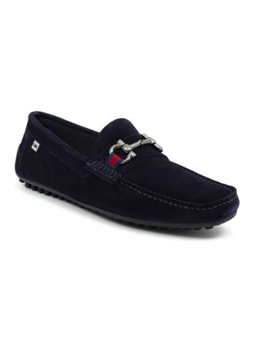 Mocassin suède bleu SILDON-NAVY