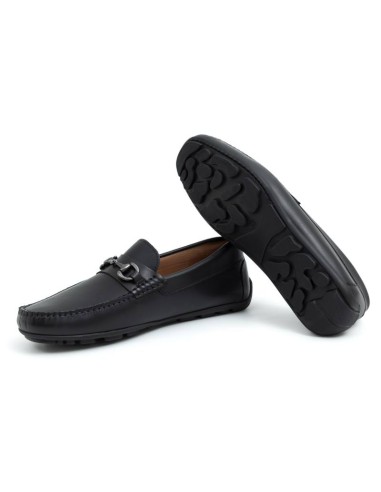Mocassin de peau le noir BULAN-NEGRO
