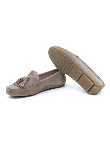femmes mocassins suède beige W-SERNA-CORDA