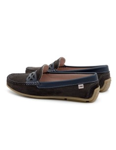 Brown suede women's moccasins 2