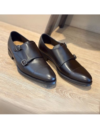 Brown leather monkstrap