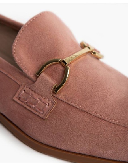 femmes mocassins lisse rose W-COTOR-PINK