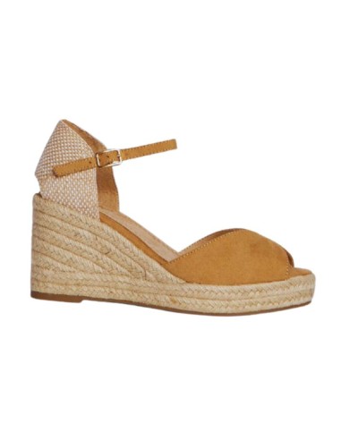 Espadrilles femme lisse beige W-ACROR-CAMEL