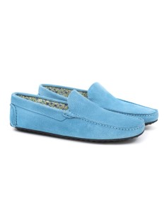 Mocassin suède bleu SEMILE-TURQUESA