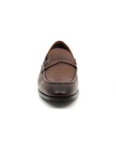 Mocasín de piel con antifaz color cuero 2
