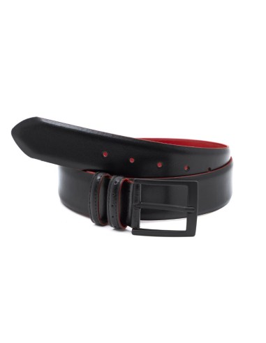 Black leather belt