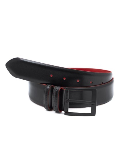 Black leather belt
