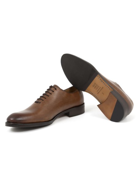 Oxford de piel liso color cuero