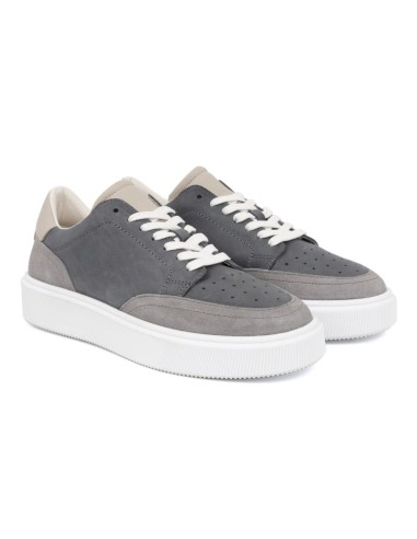 baskets de peau gris KABIL-GREY