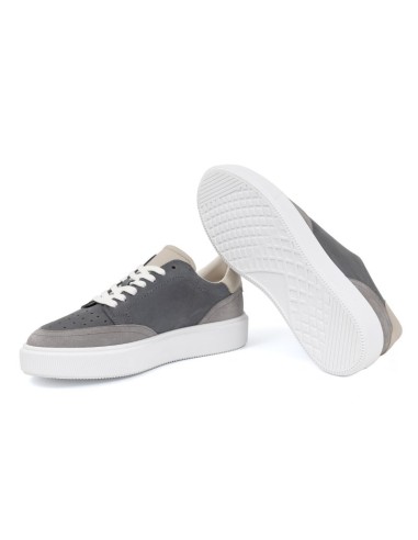 Grey leather sneakers