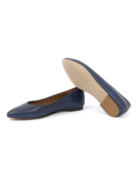 Zapato de Vestir de piel liso color azul