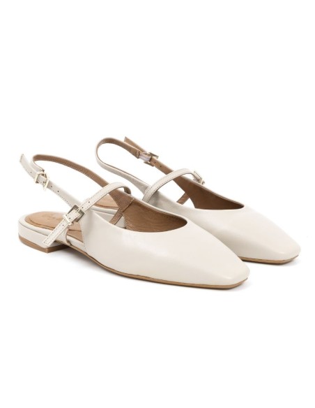 chaussures habillées femme de peau beige W-LUNA-IVORY