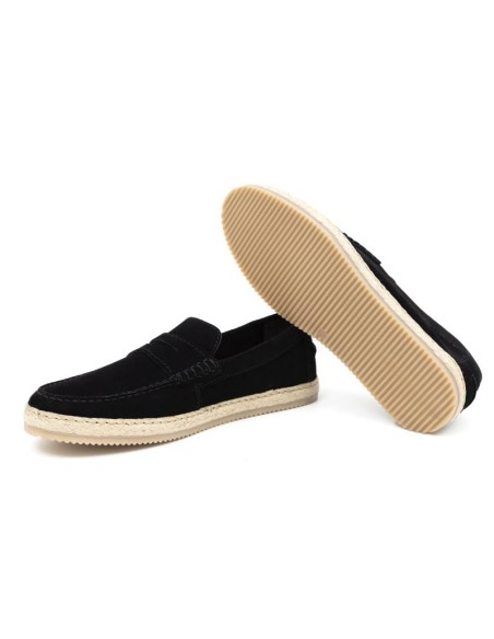 Black suede espadrille