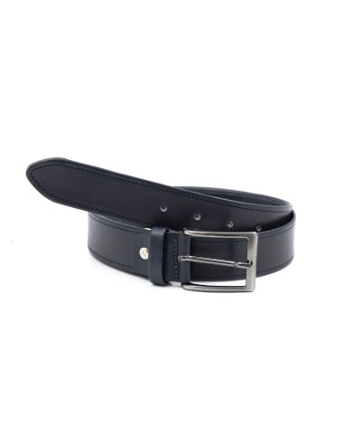 Blue leather belt