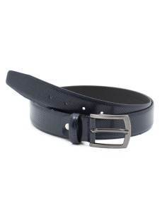 Blue leather belt