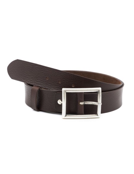 Brown leather belt