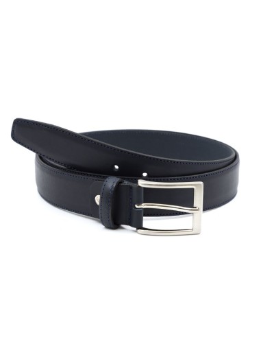 Ceinture de peau bleu B-CORVORI-NAVY