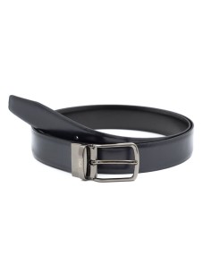 Black reversible leather belt